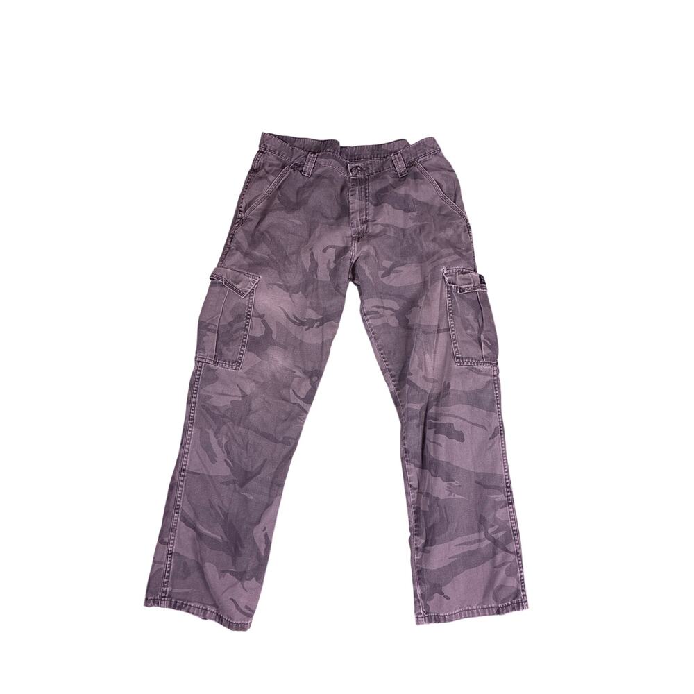 Vintage Wrangler Camo Cargo Pants Mens 32x30 Camouflage Utility Hunting Workwear - Picture 2 of 6